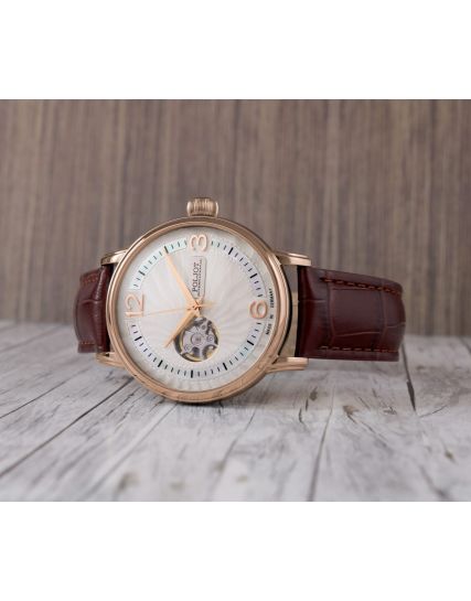 Poljot International, Germany Jaros Open Heart Silver 38NH.4286811