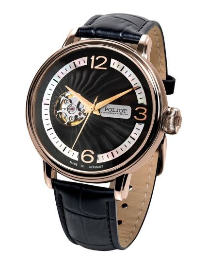Poljot International, Germany Jaros Open Heart Black 38NH.4286813