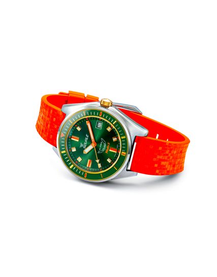 Squale Matic S Green Two Tone Mosaic Rubber MATICGGRGR.MROR