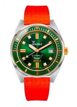Squale Matic S Green Two Tone Mosaic Rubber MATICGGRGR.MROR
