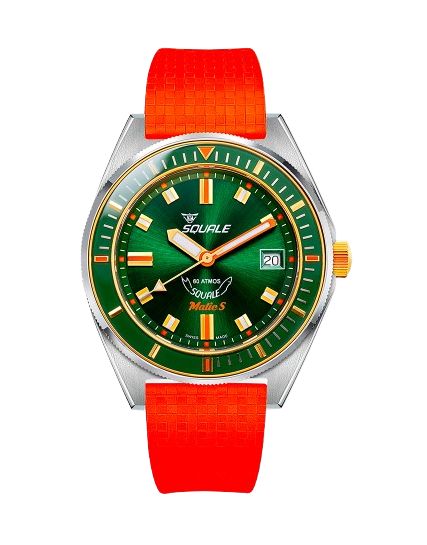 Squale Matic S Green Two Tone Mosaic Rubber MATICGGRGR.MROR