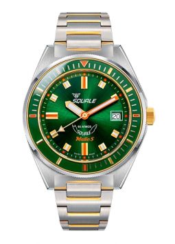 Squale Matic S Green Two Tone Bracelet MATICGGRGR.SSBI