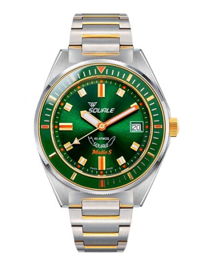 Squale Matic S Green Two Tone Bracelet MATICGGRGR.SSBI
