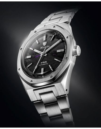 Nivada Grenchen F77 Shungite Black - 100 Years MKII 68058A77