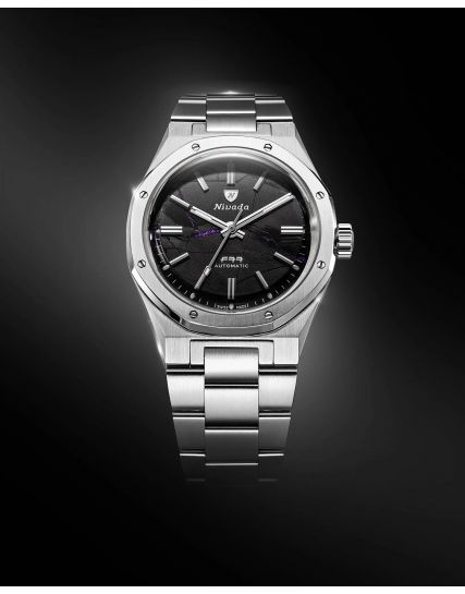Nivada Grenchen F77 Shungite Black - 100 Years MKII 68058A77