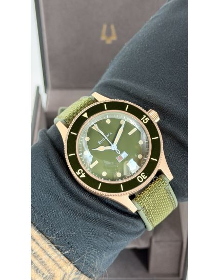 Bulova MIL SHIPS Bronze Green 98A324