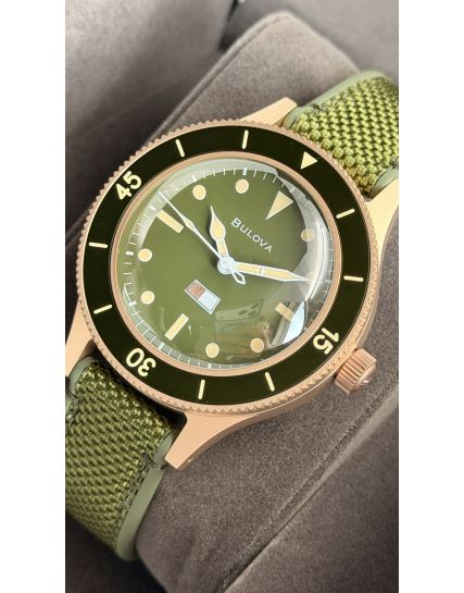 Bulova MIL SHIPS Bronze Green 98A324