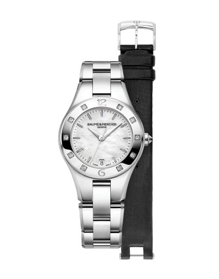 Baume & Mercier Linea Mother of Pearl Dial Diamond Set Case M0A10071