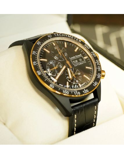 Louis Erard Sportive Chronograph Black/Gold 78109NB12.BDCN152